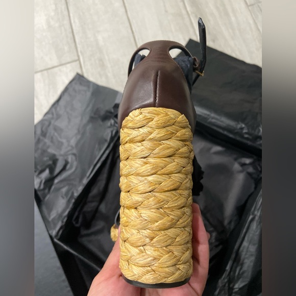 CASSANDRA WEDGE ESPADRILLES IN SMOOTH LEATHER - Picture 2 of 12